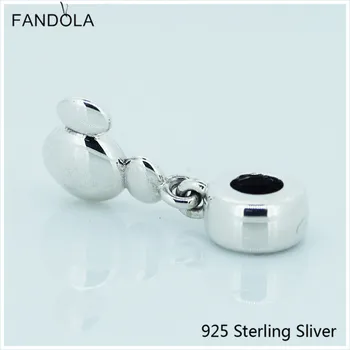 

CKK 925 Sterling Silver Jewelry Solid Mickey Icon Original Charms Beads Fits Bracelets For Jewelry Making