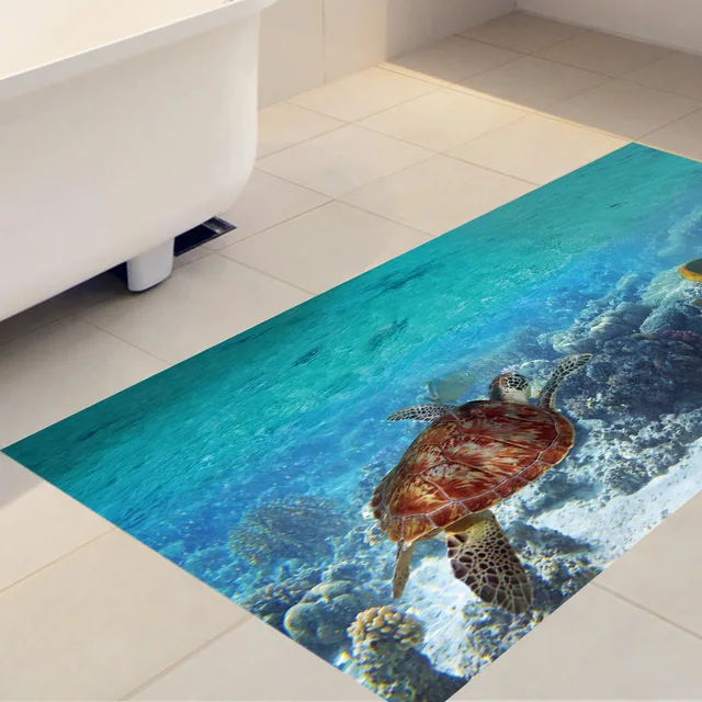 60x120 cm Schildpad blauwe onderwaterwereld patroon floor stickers ... 60x120 cm Schildpad blauwe onderwaterwereld patroon floor stickers ...