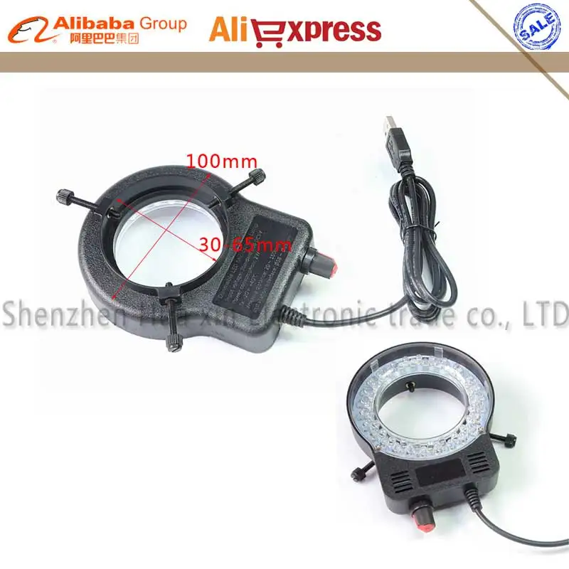 

Adjustable USB 52 LED Ring Light illuminator Lamp for CCD Industry Stereo Microscope Digital Camera Magnifier 110V-240V