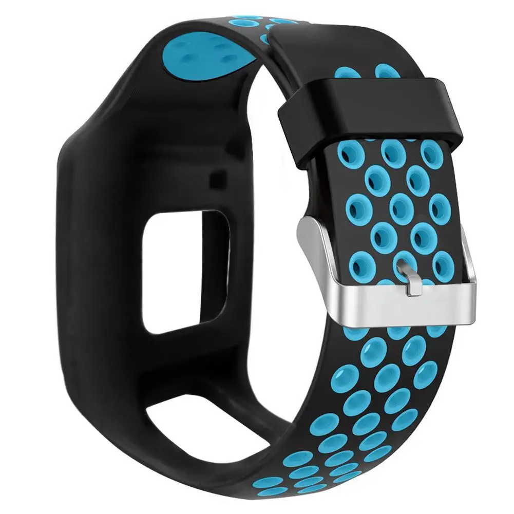 Силиконовый сменный ремешок для часов TomTom 1 Series двухцветный Multi Sport Runner
