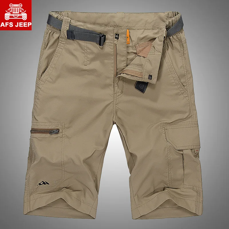 AFS JEEP Brand Clothing Summer Men's Baggy Multi Pocket Military Cargo