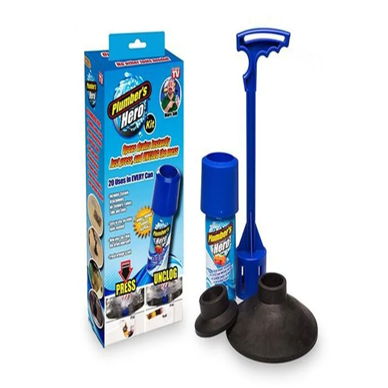 Air Pressure Drain Cleaner Sewer Cleaning Brush Kitchen Bathroom Toilet Dredge Plunger Basin Pipeline Clogged Remover Tool | Дом и сад