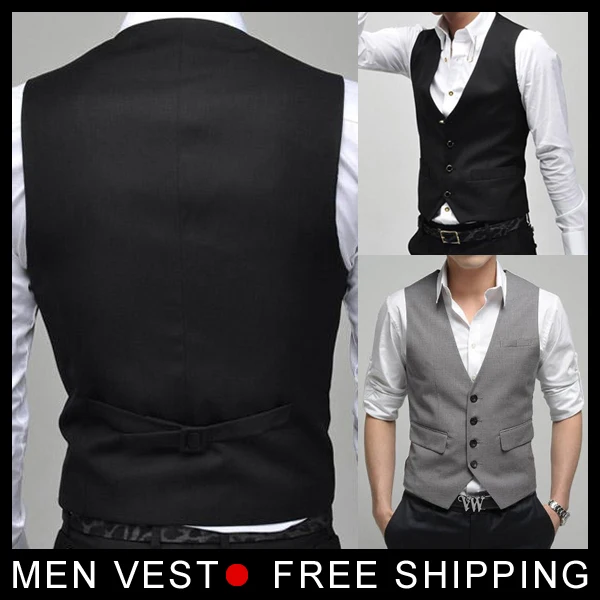 Men's Formal Suit Vest Top Slim & Fitted Luxury business Male Dress