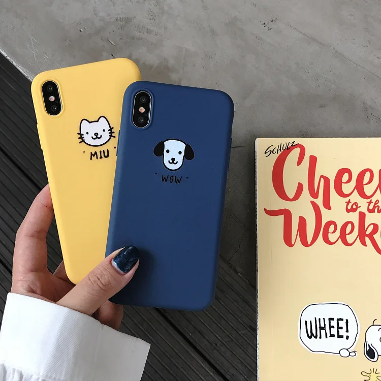 Cute Animal Cover Silicone Phone Case for iPhone 6 6s plus 7 7Plus 8 8Plus X
