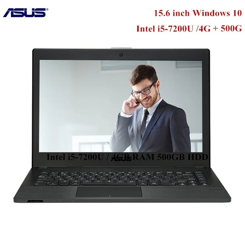 ASUS P2540UV7200 тетрадь 15,6 дюймов оконные рамы 10 Pro Intel i5-7200U Dual Core 2,5 ГГц 4 Гб оперативная память 500 HDD ноутбука отпечатков пальцев HDMI