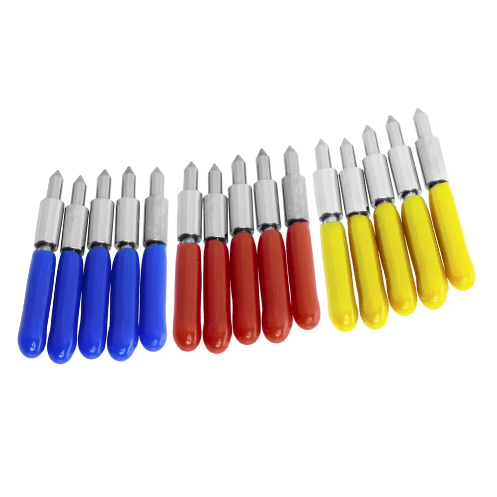 OOTDTY Nice 5Pcs/set 30/45/60 Degree Blades Cutting Plotter Files For Graphtec CB15U Vinyl Cutter High Quality | Инструменты