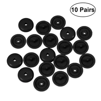 

10 Pairs Seat Belt Stop Buttons Anti-slip Buckle Retainers Buttons (Black) A32