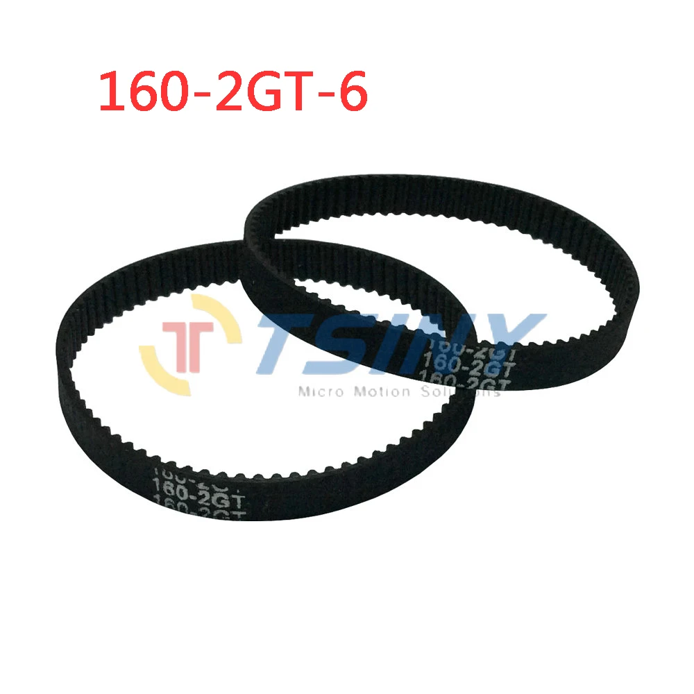 

3D Printer GT2 Timing belt Closed 2GT length 160mm (6.299 invh) 80 teeth 6mm width 10pcs/lot