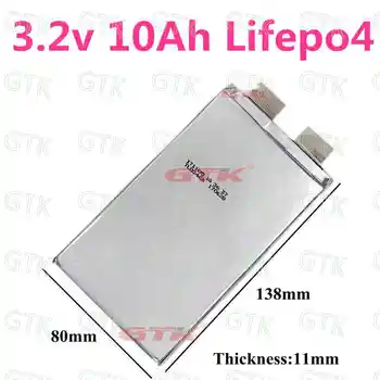 

GTK Original 3.2v 10ah lifepo4 battery cell 10ah 3.2V battery 3.2v 30A long tabs lugs for DIY battery pack
