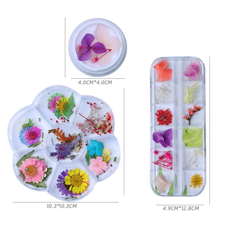 Natural Nail Dried Flowers Decoration Mix Dry Flower And Leaf Decor 3D Nail Art Designs Gypsophila Manicure Accessories