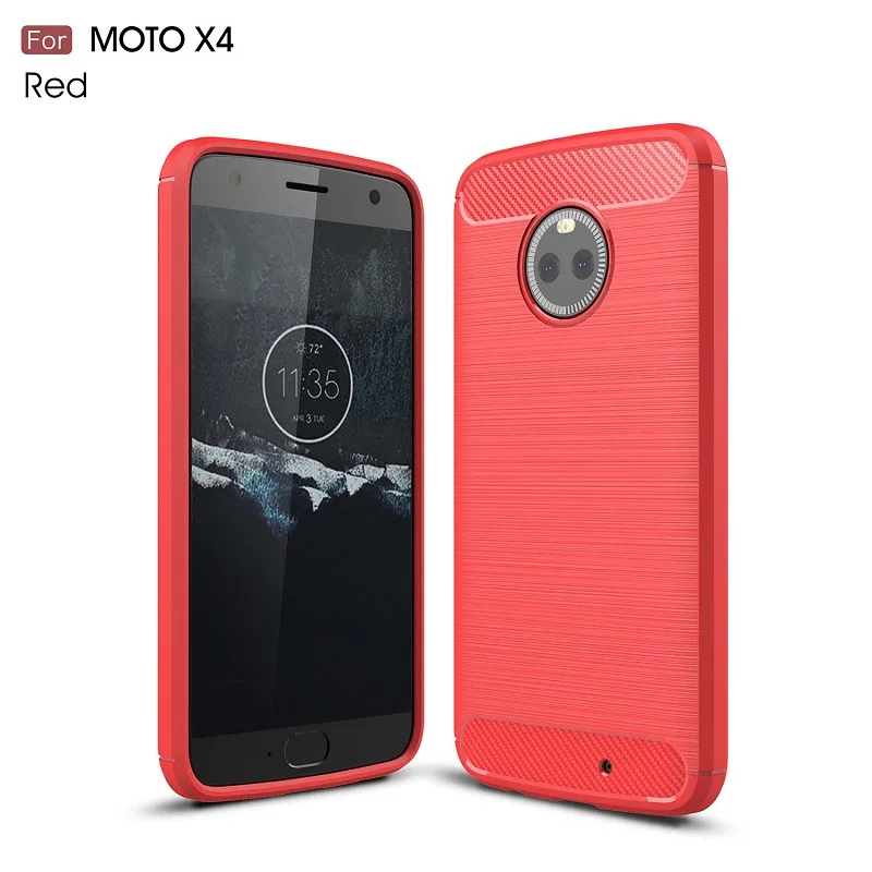Чехлы для смартфонов для Motorola X4 50 шт из углеродного волокна прочный защитный чехол из ТПУ для MOTO X4 Чехол DHL