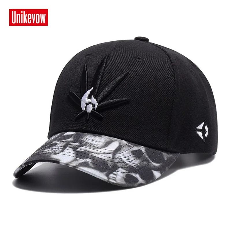 High quality Baseball Cap Unisex Sports leisure hats leaf embroidery sport cap for men and women hip hop hats  