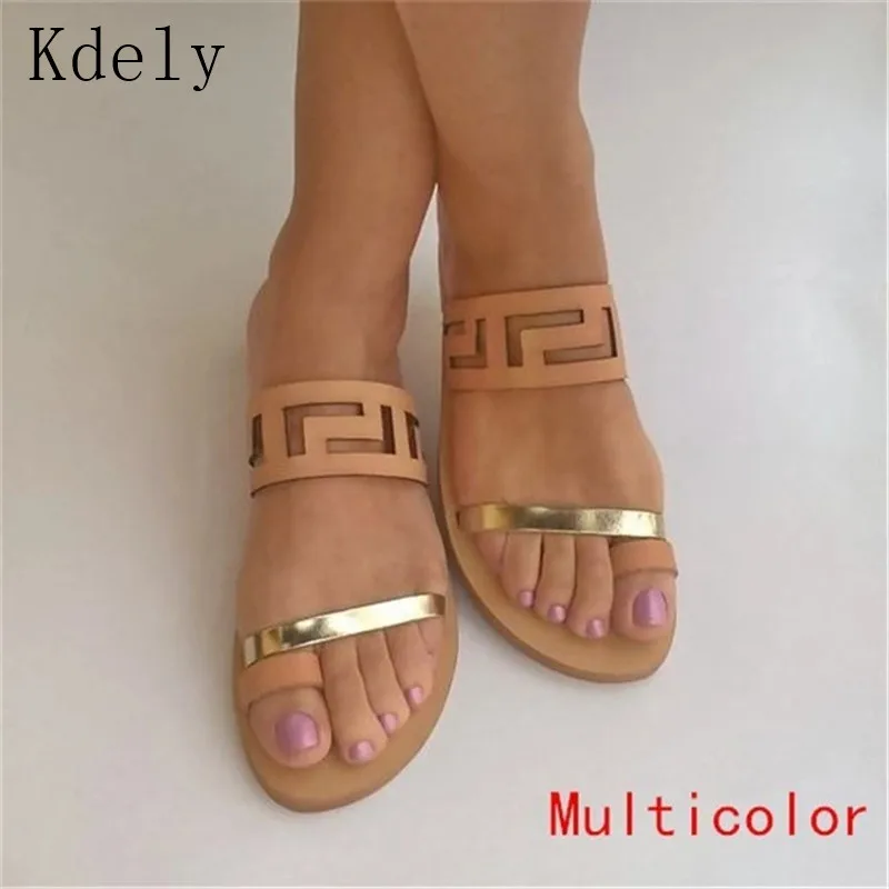 

New Fashion Summer Shoes Women Casual Sandals Gladiator Flat with Women Sandals Metal Decoration Sandalias Mujer