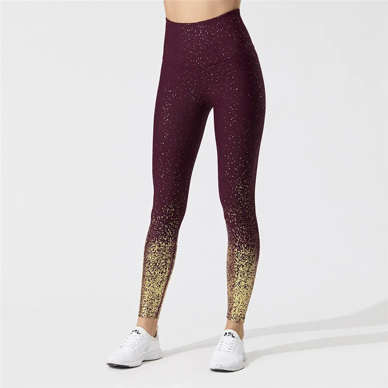 Slim Leggings High Waist Compression Pants Women Flower