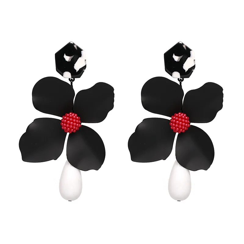 Big Earings Flowers Jewelry 2018 Trendy Earrings Boho Vintage Indian Ethnic Dangle Charms Big Flower Earrings For Women