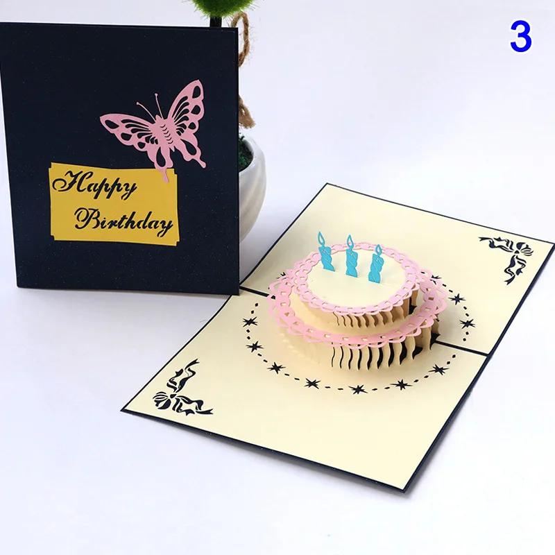 Handmade Birthday Greeting Card 3D Birthday Wedding Party Invitation Cards FP8 AP12 - 32999757221