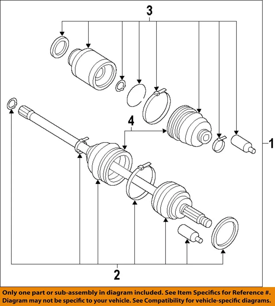 Внешний ШРУС для FITSUBARU IMPREZA 2.0L L4 28393FJ000 28393-FJ000 2012