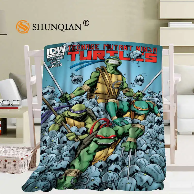 Custom Teenage Mutant Ninja Turtle Blanket Manta Falafel Blanket Sofa/Bed/Plane Travel