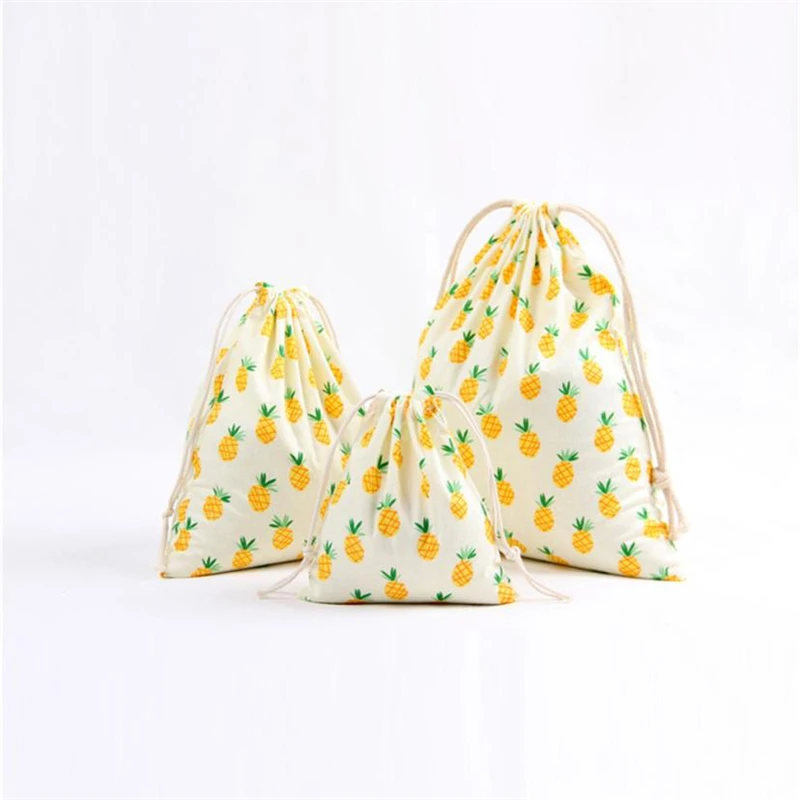  backpacks for girls teenagers Unisex Cartoon Printing Linen Drawstring Bags Travel Backpack Pocket Size Small          O0604#3013