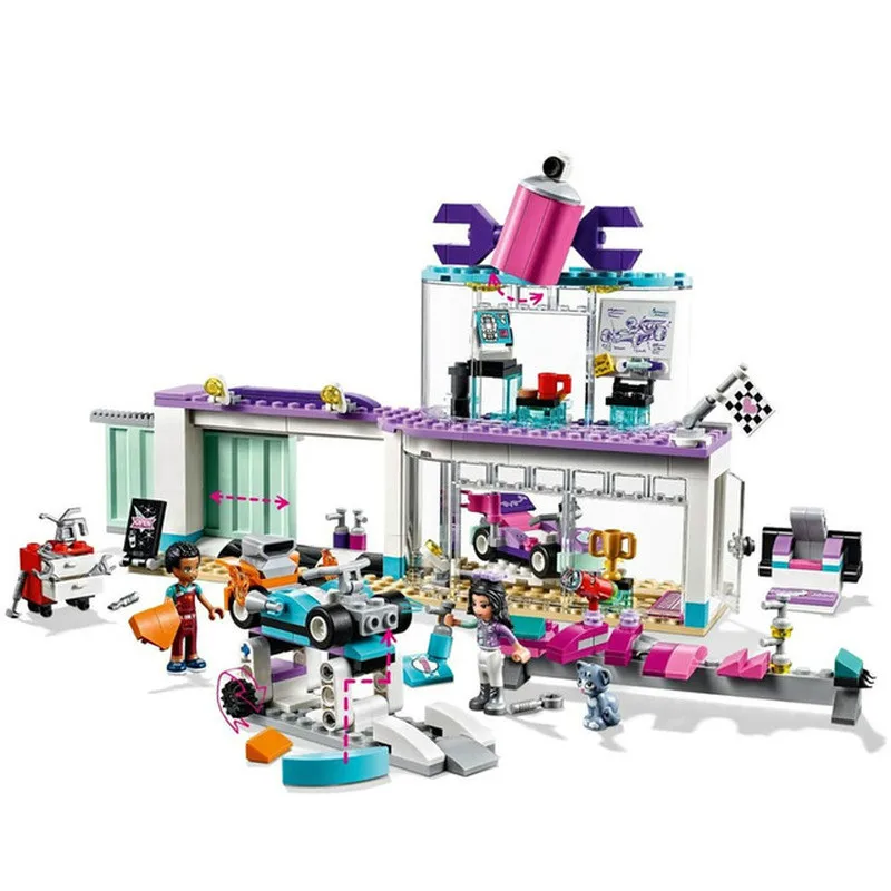 

New Girl Princess Friends Creative Tuning Shop Set Compatible LegoING Friends 41351 Building Block Brick For Girl Toys Christmas