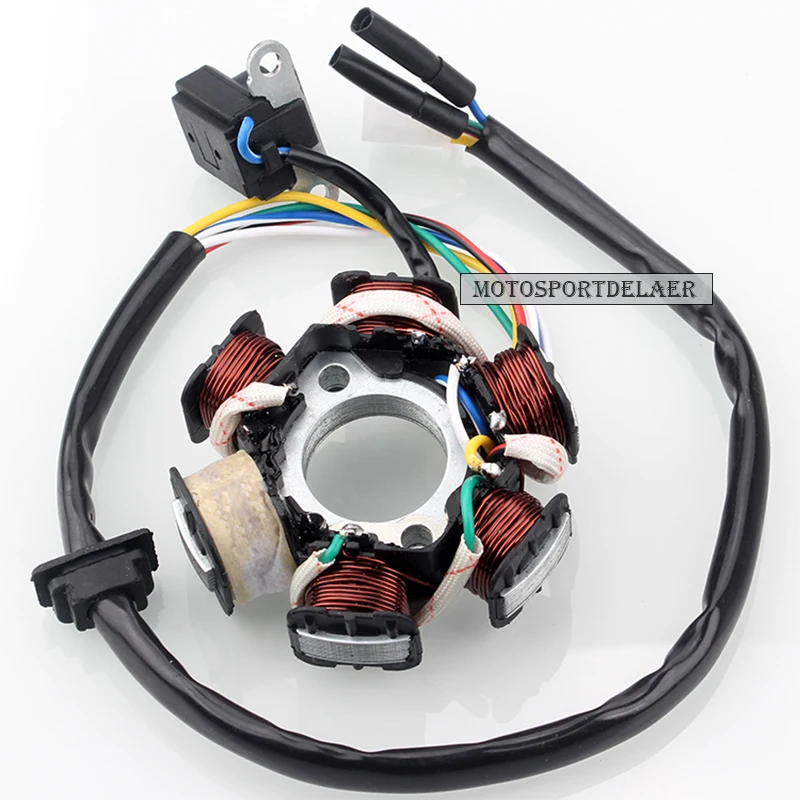 

ignition Stator Magneto 6 Pole Coil For GY6 125cc 150cc Scooter Moped ATV Buggy
