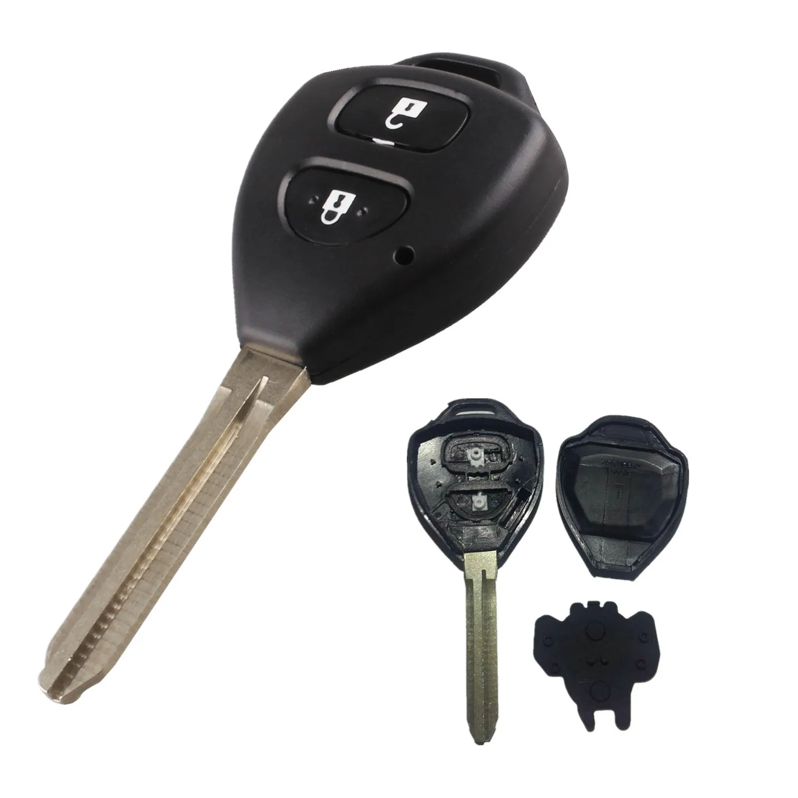 Чехол для автомобильного ключа JEAZEA Remote 2 кнопки чехол Toyota Corolla RAV4 Yaris Camry Hilux Prado |
