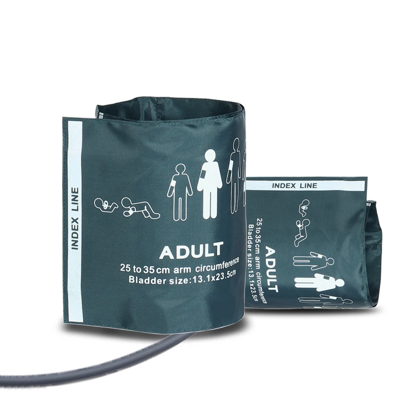 

25-35cm Adult Nylon Reusable Upper Arm Blood Pressure BP Cuff Belt TPU Bladder for Sphygmomanometer Patient Monitor Meter
