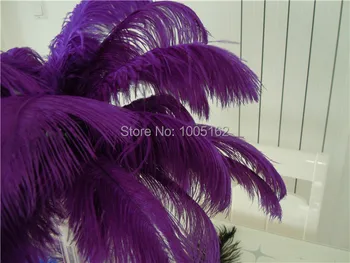 

Wholesale -100 pcs Prefect 14-16inch(35-40cm) Purple Ostrich Feather Wedding centerpiece wedding decor Home table decor