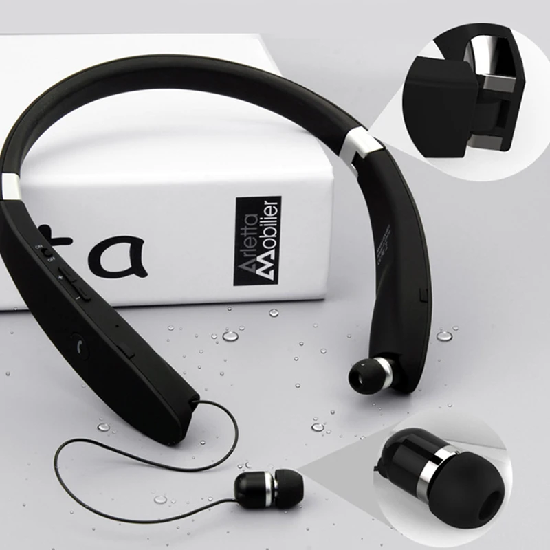 SX-991 спортивные Bluetooth наушники Выдвижной Складной шейный Браслет Беспроводная Гарнитура Анти-потеря в ухо наушники