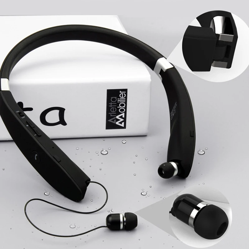 

SX-991 Sports Bluetooth Headphones Retractable Foldable Neckband Wireless Headset Anti-lost In Ear Earphones
