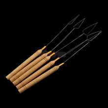 5 шт./компл. деревянная ручка микрокольца, бусины Перья для волос щипцы для наращивания волос крюк иголка инструмент для шитья комплект