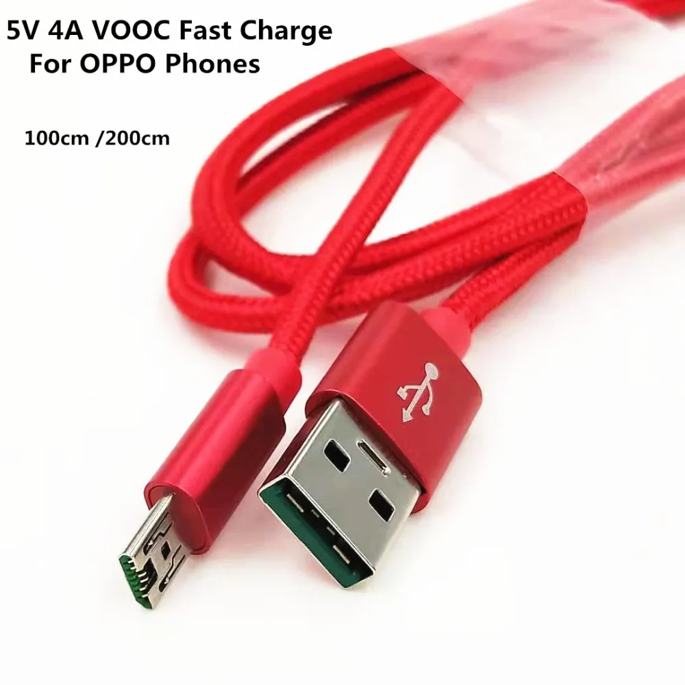 

1/2 M 5V4A Dash Cable Quick Charging Data Line Nylon braided wire USB Micro Fast Charge Cable For OPPO F9 F7 R15 R11 R11s Plus