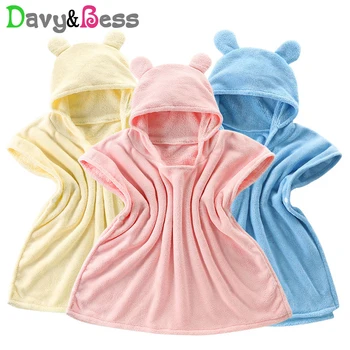 

Baby Bath Towel for Newborns Microfiber Child Poncho Baby Towel With Hood Soft Bathrobe Kid Beach Hooded Towel for Baby New Born