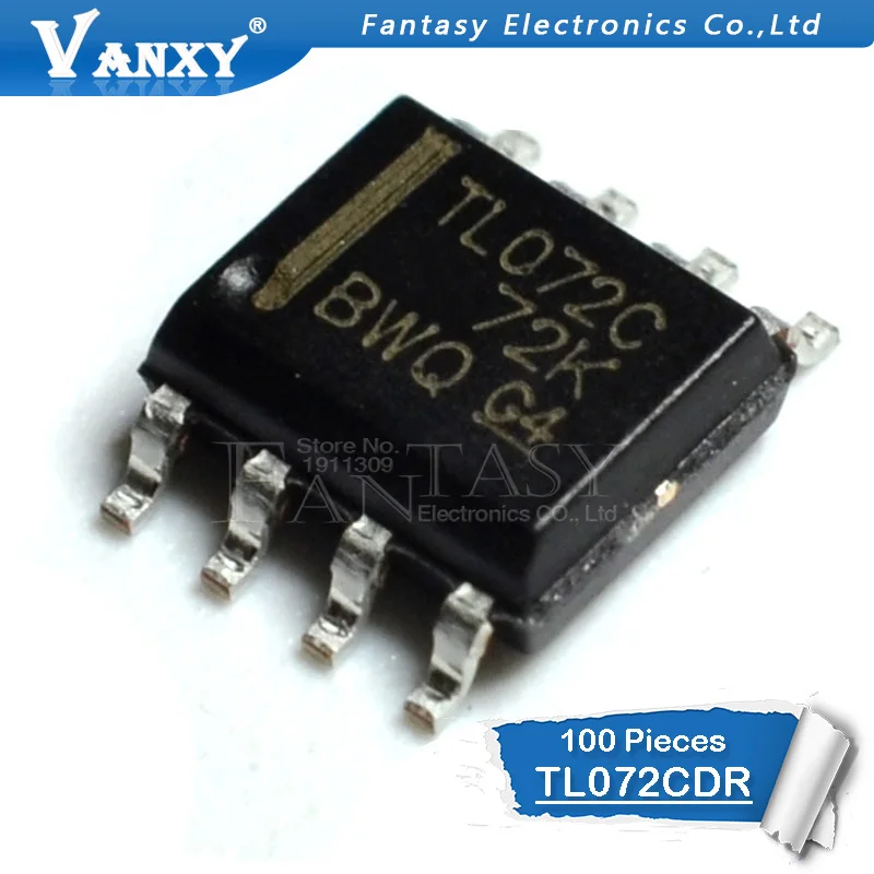 

100PCS TL072CDR SOP8 TL072 SOP TL072CD 072CDR SOP-8 TL072CDT TL072C