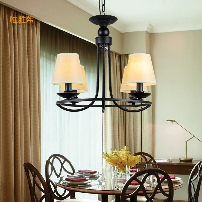 Современная ретро люстра для гостиной спальни подвесная старинная железная люстра американский стиль