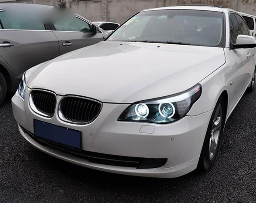 2 шт. Автомобиль Стайлинг для E60 фар 2003~ 2007 год, 520i 525i 530i фары авто светодиодный DRL hi/lo луч Ксеноновые би ксенон объектива