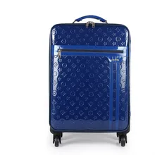 Großhandel! 16 18 20 22 24 Zoll Frauen schöne Rot/Blau PU Leder Hochzeit Gepäck Sets auf universal Räder, Trolley luggageFGF-0003