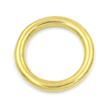 

5pcs 16mm Solid Brass O Rings of leather Accessory Cast High Quality Carft Strap Round DIY