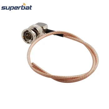 

Superbat BNC male plug right angle to BNC male plug right angle Pigtail cable RG179 20cm 75ohm