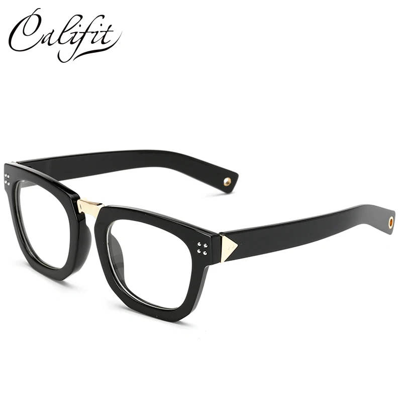 CALIFIT роскошные стеклянные прозрачные линзы солнцезащитные очки для женщин