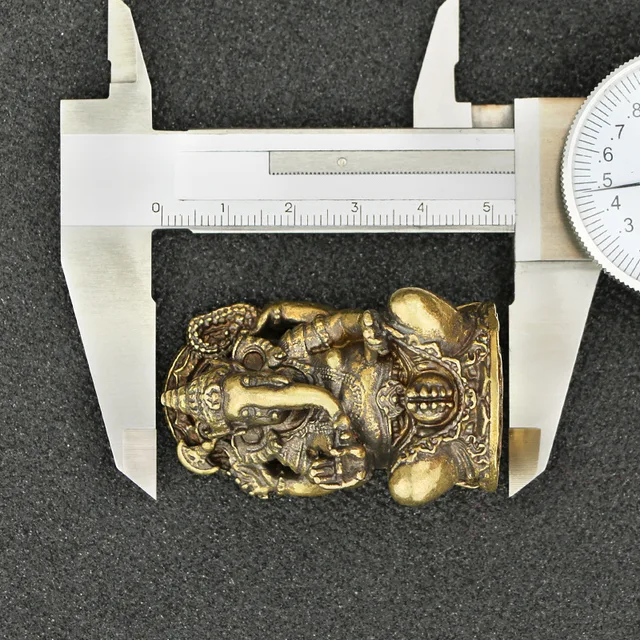 Mini Statue Vintage Ganesha en laiton, Statue de poche inde thaïlande, éléphant, Sculpture de dieu, pour la maison, le bureau, décoration, cadeau 5