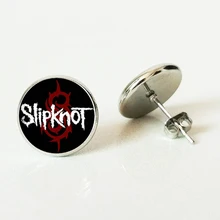 XHDBNew Slipknot серьги гвоздики рок группа стеклянный купол для ювелирных украшений красивые серьги-гвоздики серьги ювелирные изделия