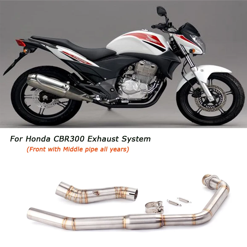 

CBR300 Front With Middle Link Pipe 51mm Stainless Steel Silencer System Silp on for Honda CBR300 All Years