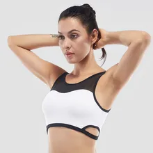 Женский спортивный бюстгальтер для фитнеса, одежда из сетчатого материала, майка для тренировок, бюстгальтер для йоги, плюс размер, спортивная одежда