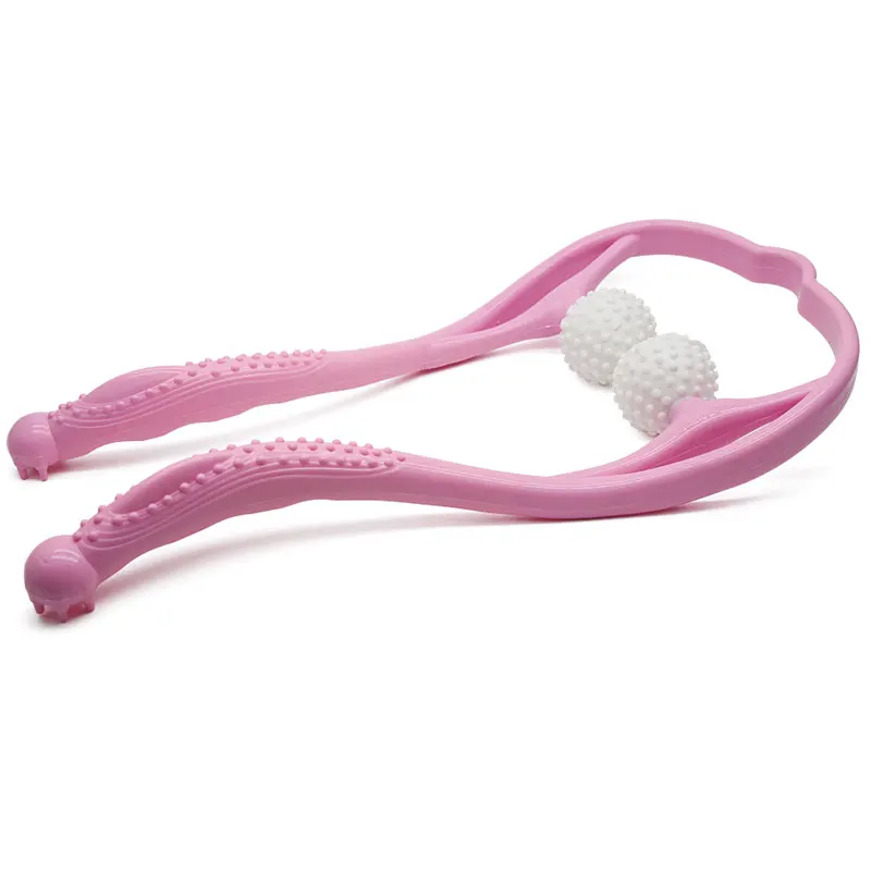 Aptoco новейший терапевтический инструмент для самомассажа шеи и плеч, двойной триггер, портативный - Цвет: Pink