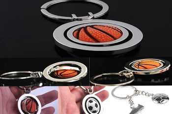 

1pcs 3D Fashion Sports Keychain Car Key Chain Key Ring Football Basketball Ball Pendant Keyring Desk Accessories & Organizer
