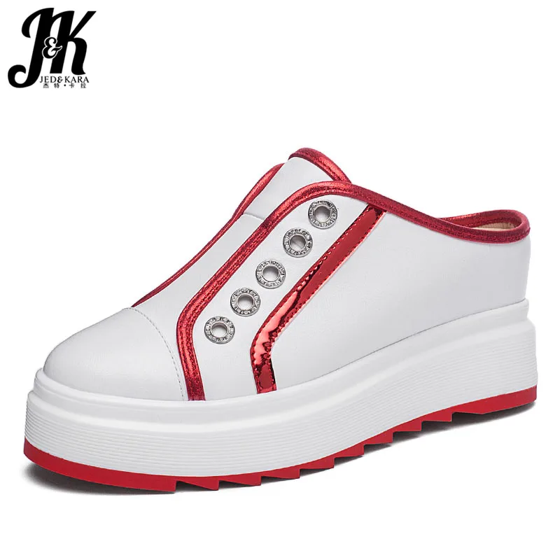 

JK Summer Insert Slippers Women Stitching Slides Shoes 2019 New Women Slides Mules Fashion Casual Shoes Platform Wedges Shoes