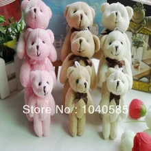 4 вида цветов на выбор H = 8 см мультфильм шарнир/лук Тактика Медведь плюшевые подвесные игрушки/куклы для свадьбы/ключ/телефон/сумка 60 шт./партия