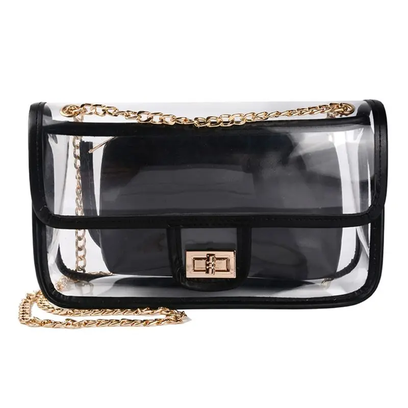 

Women Transparent Small Handbag Shoulder Bag Summer Beach bag Crossbody Tote