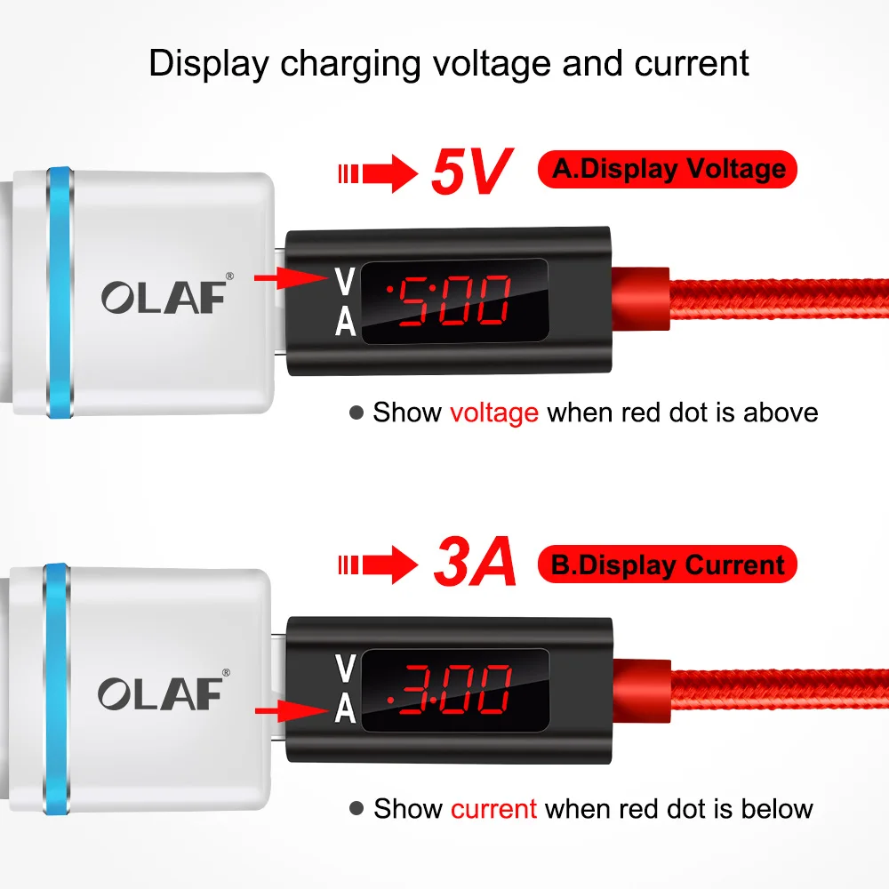 Олаф D-Line2 кабель для быстрой зарядки USB 3,0 USB-C, кабель для синхронизации данных с дисплеем напряжения и тока usb type-C для Xiaomi A1 huawei P9